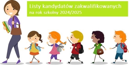 Lista kandydatów zakwalifikowanych do klasy I i do przedszkola na rok szkolny 2024/2025